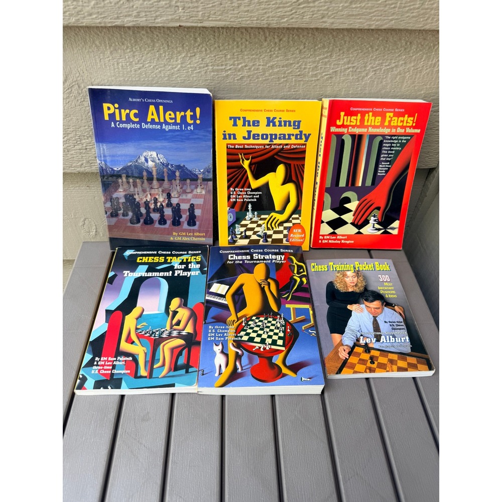 Lev Alburt Comprehensive Chess Course Series Book Lot of 6 Tactics Strategy